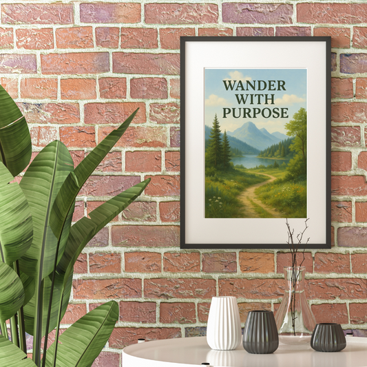 Wander with Purpose Printable Wall Art [Digital Download] (3 Sizes Included)