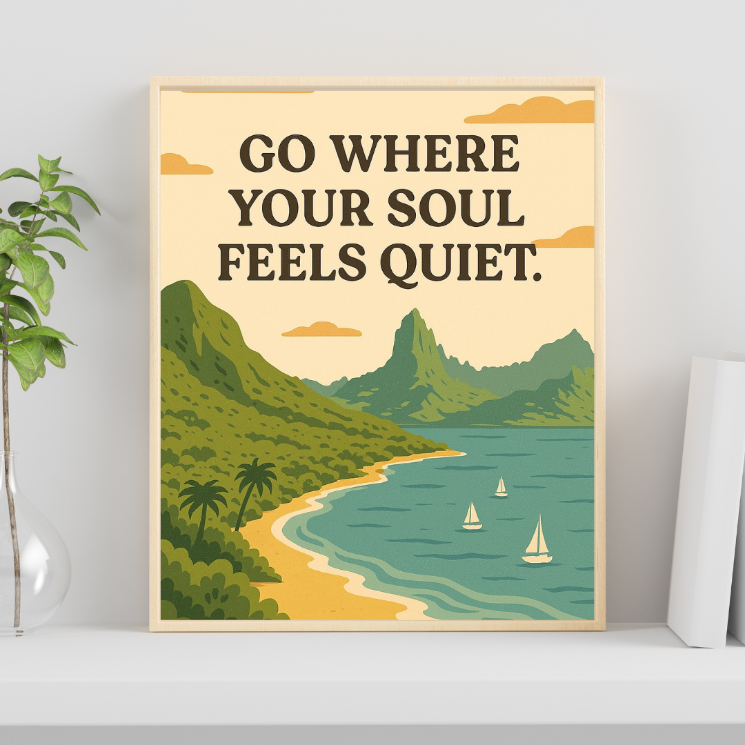 Go Where Your Soul Feels Quiet: Coastal Printable Wall Art [Digital Download] (3 Sizes Included)