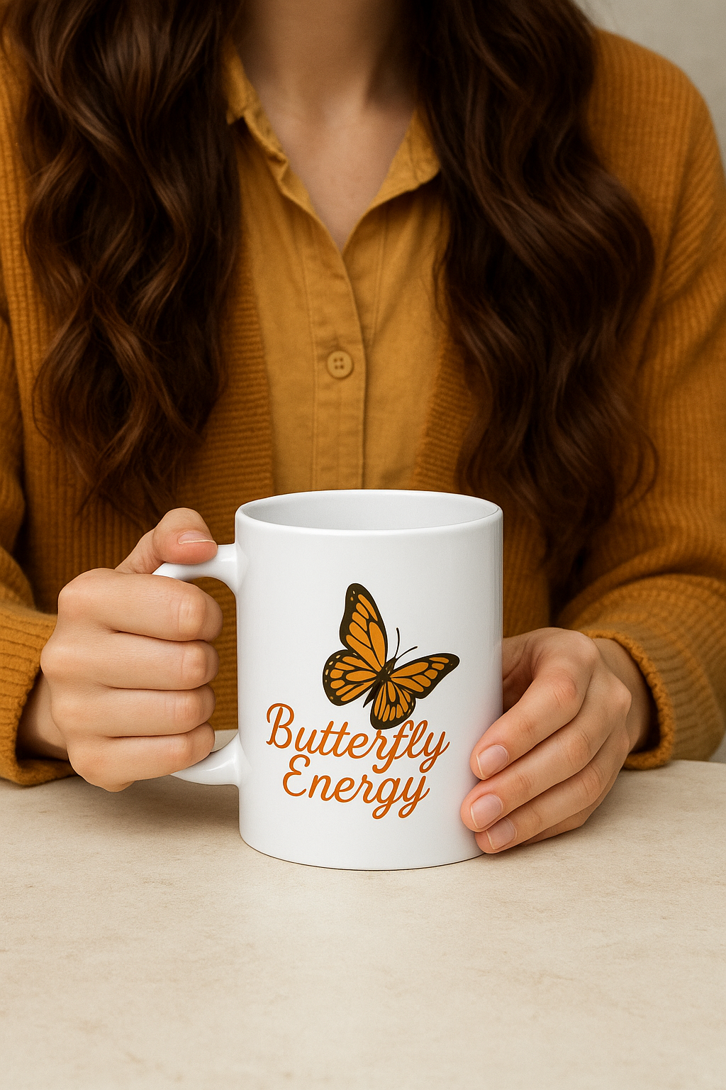 Butterfly Energy Mug | White Glossy Ceramic (11oz, 15oz, 20oz)