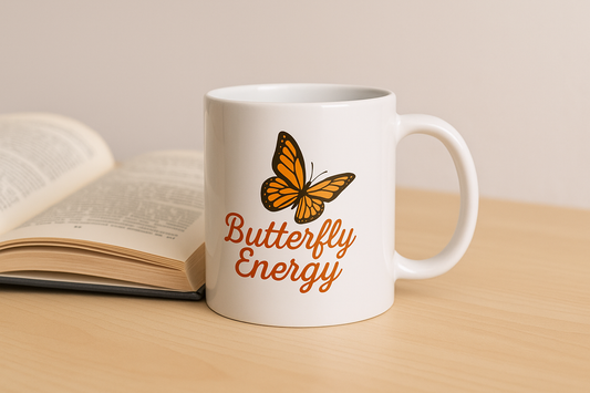 Butterfly Energy Mug | White Glossy Ceramic (11oz, 15oz, 20oz)