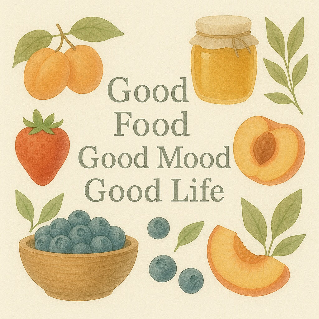 Good Food, Good Mood, Good Life [Digital Download] Printable Wall Art (3 Sizes Included)