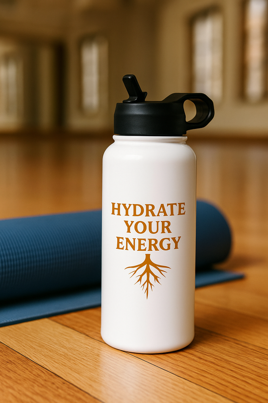 Hydrate Your Energy 32 oz Stainless Steel Water Bottle, Double-Wall Insulated