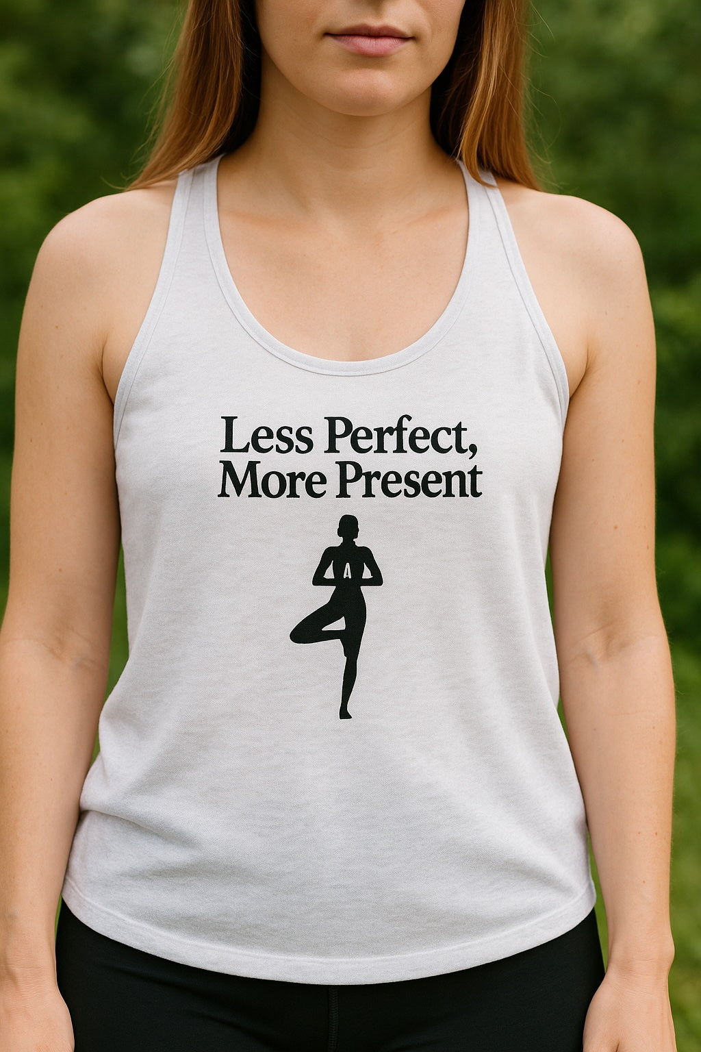 Less Perfect, More Present Women’s Racerback Tank