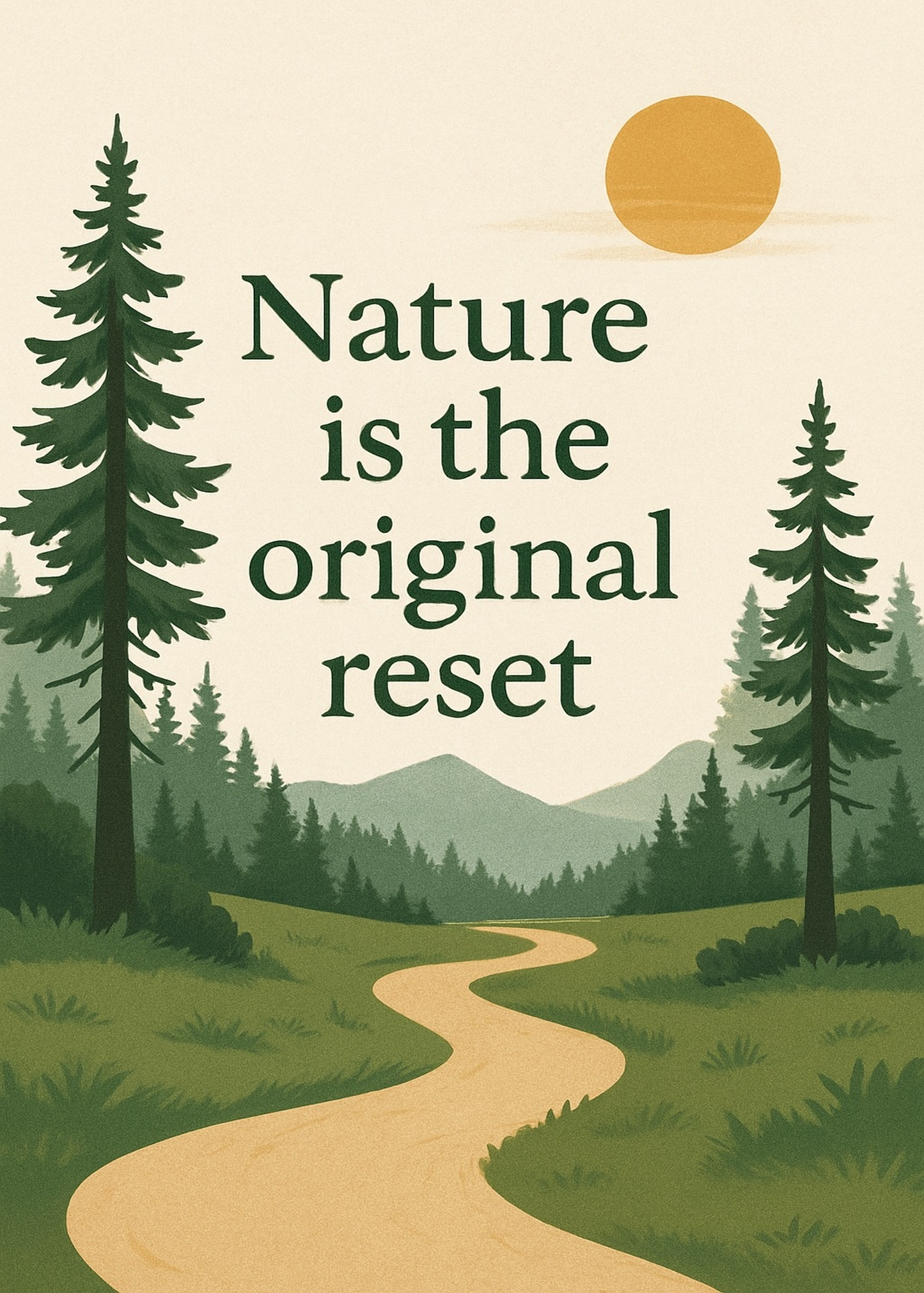 Nature Is the Original Reset Printable Wall Art [Digital Download] (3 Sizes Included)
