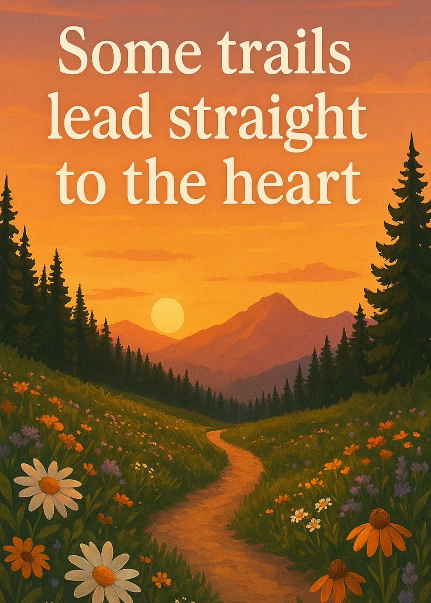 Some Trails Lead Straight to the Heart Printable Wall Art [Digital Download] (3 Sizes Included)