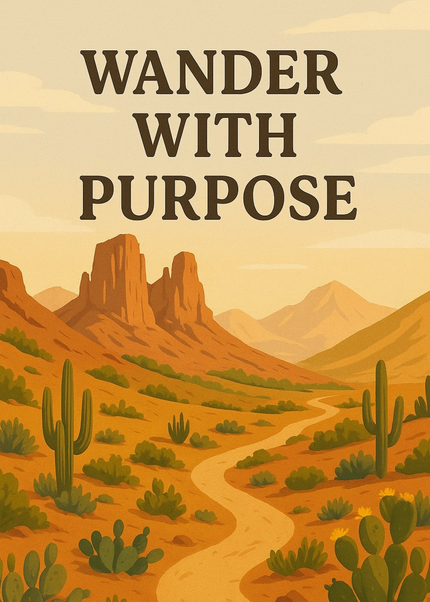 Wander with Purpose Desert  Printable Wall Art [Digital Download] (3 Sizes Included)